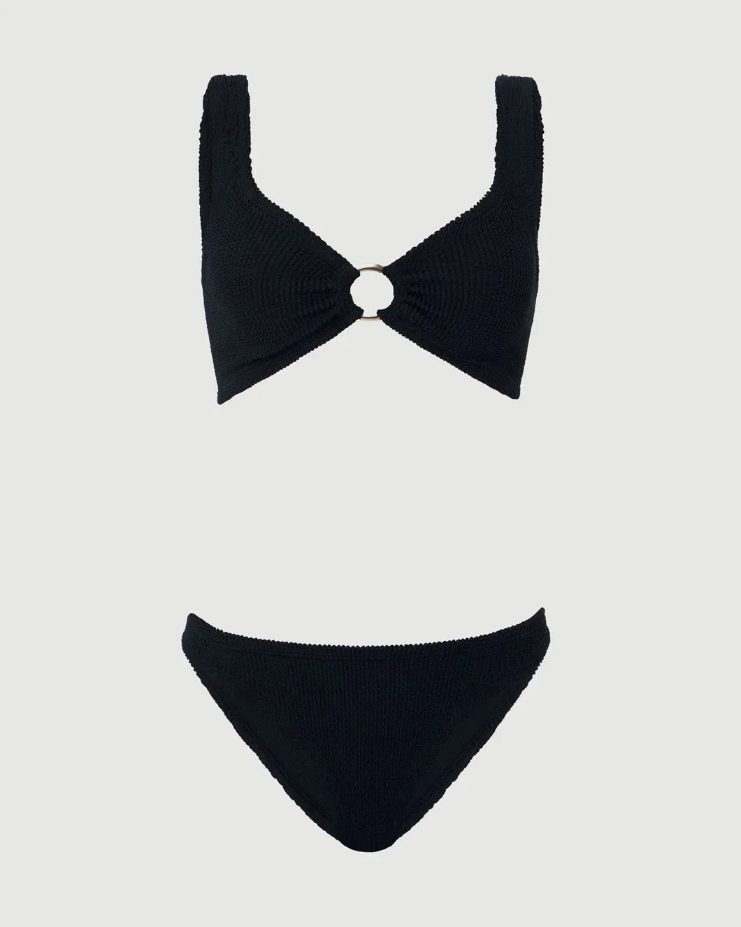 JULIA WITH GOLD HOOP BIKINI BLACK - 1
