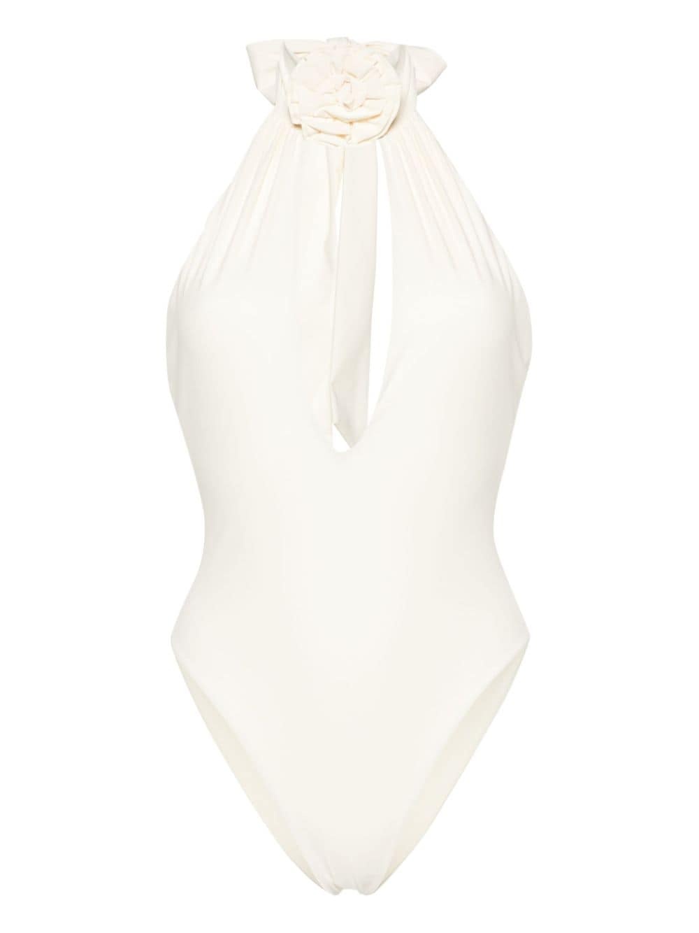 floral-appliquÃ© swimsuit - 2