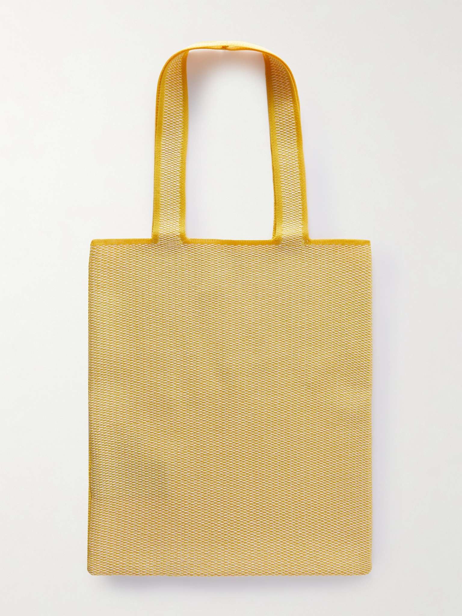 Logo-Print Raffia Tote Bag - 4