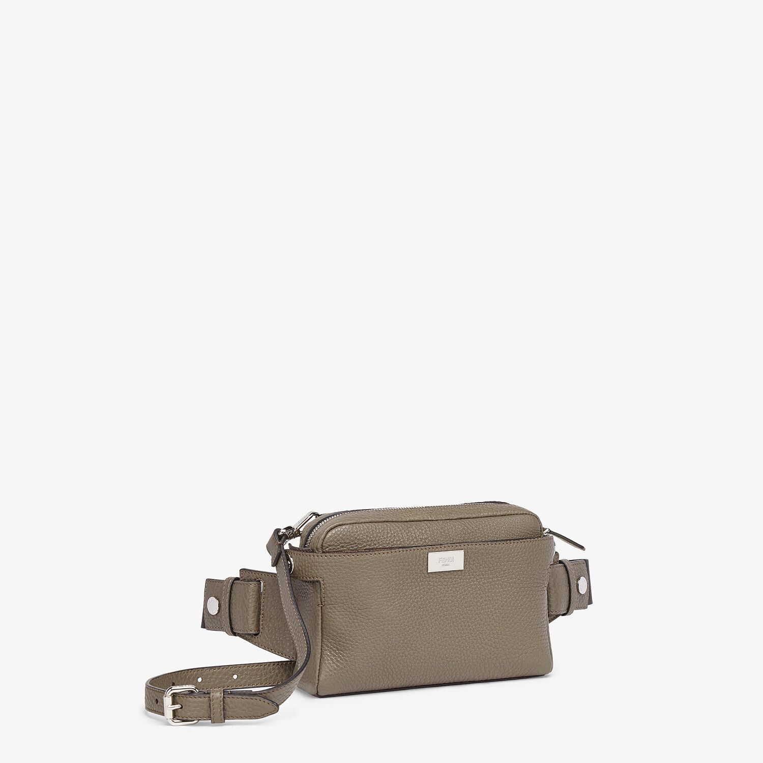 Green leather belt bag - 3