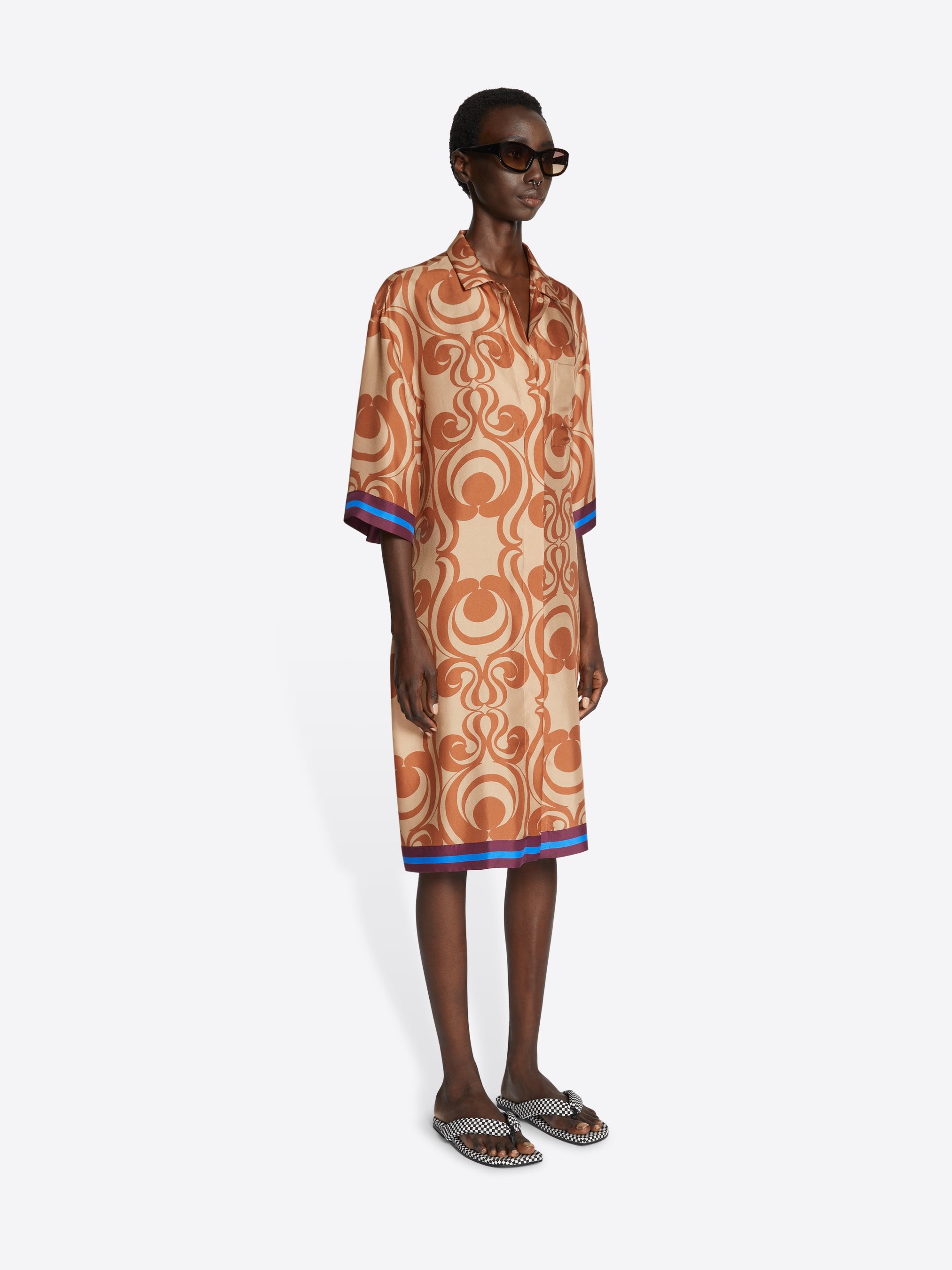 SILK SHIRT DRESS - 3