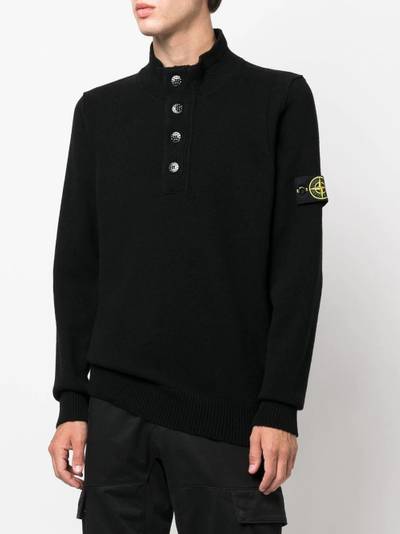 Stone Island compass-patch jumper outlook