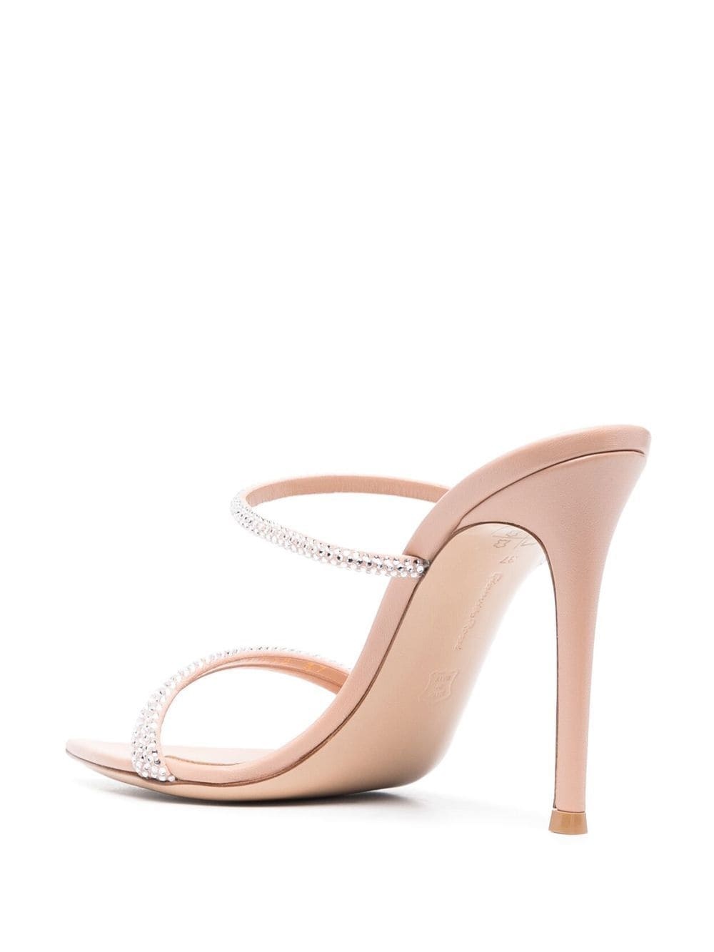 rhinestone-embellishment 110mm mule sandals - 3