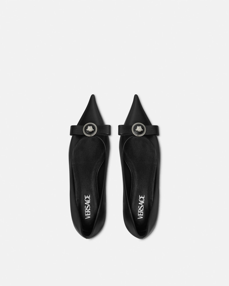 Gianni Ribbon Leather Ballerinas 3