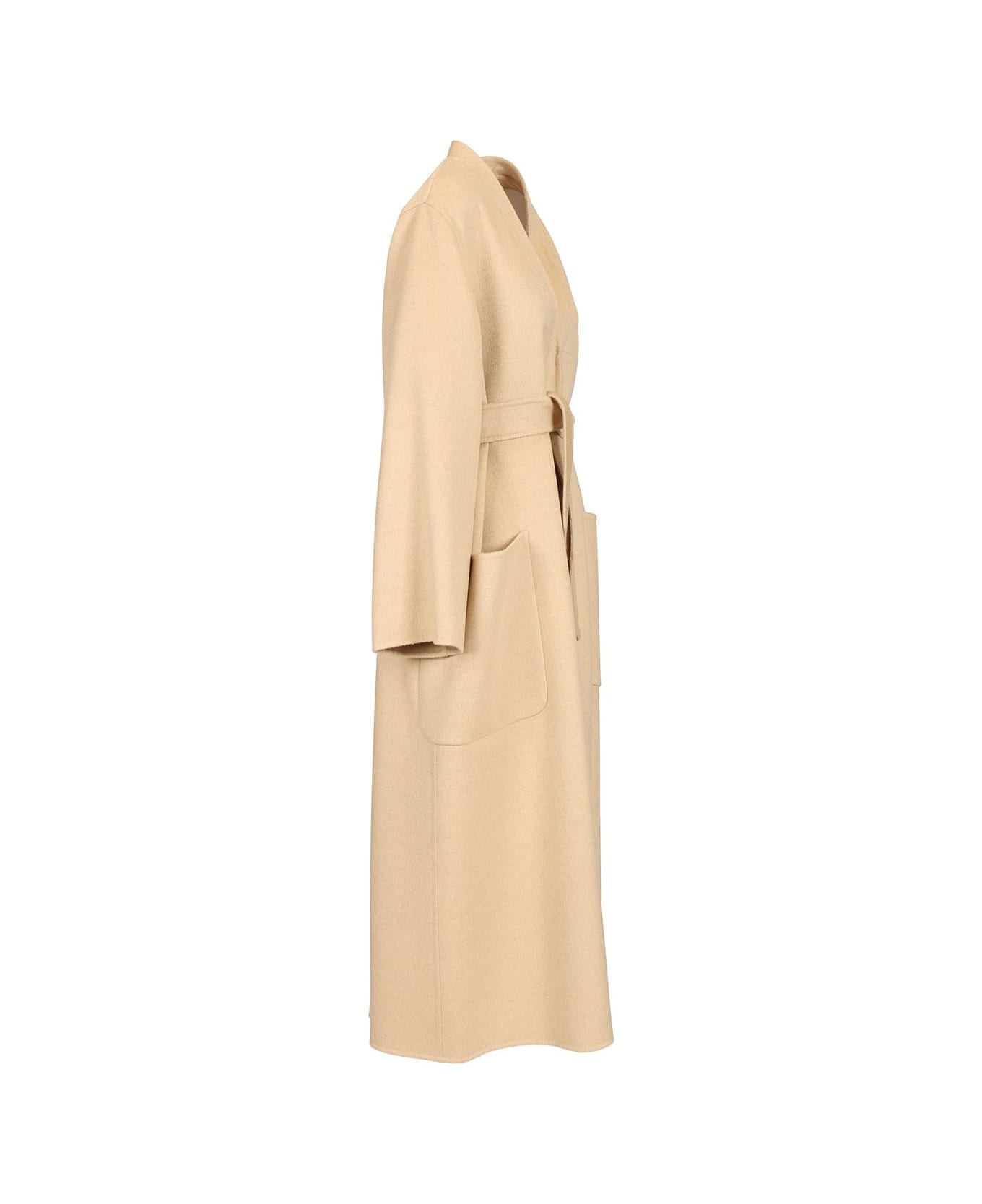 Camel Dressing Gown Coat - 3