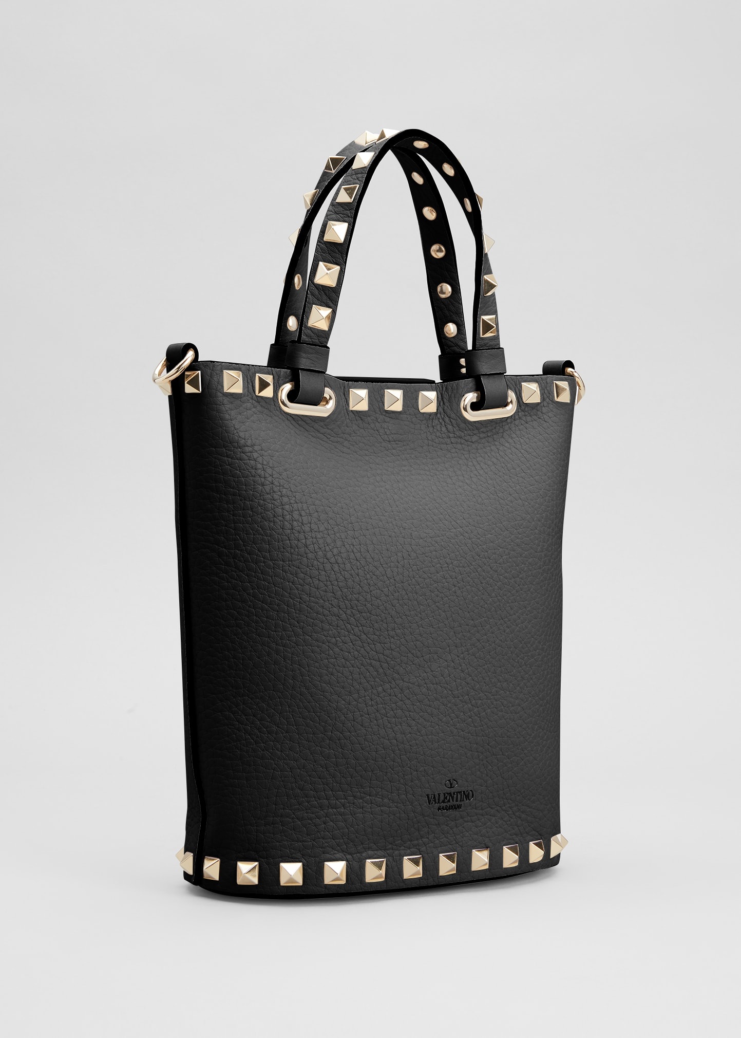 Rockstud Calfskin Hobo Crossbody Bag - 3