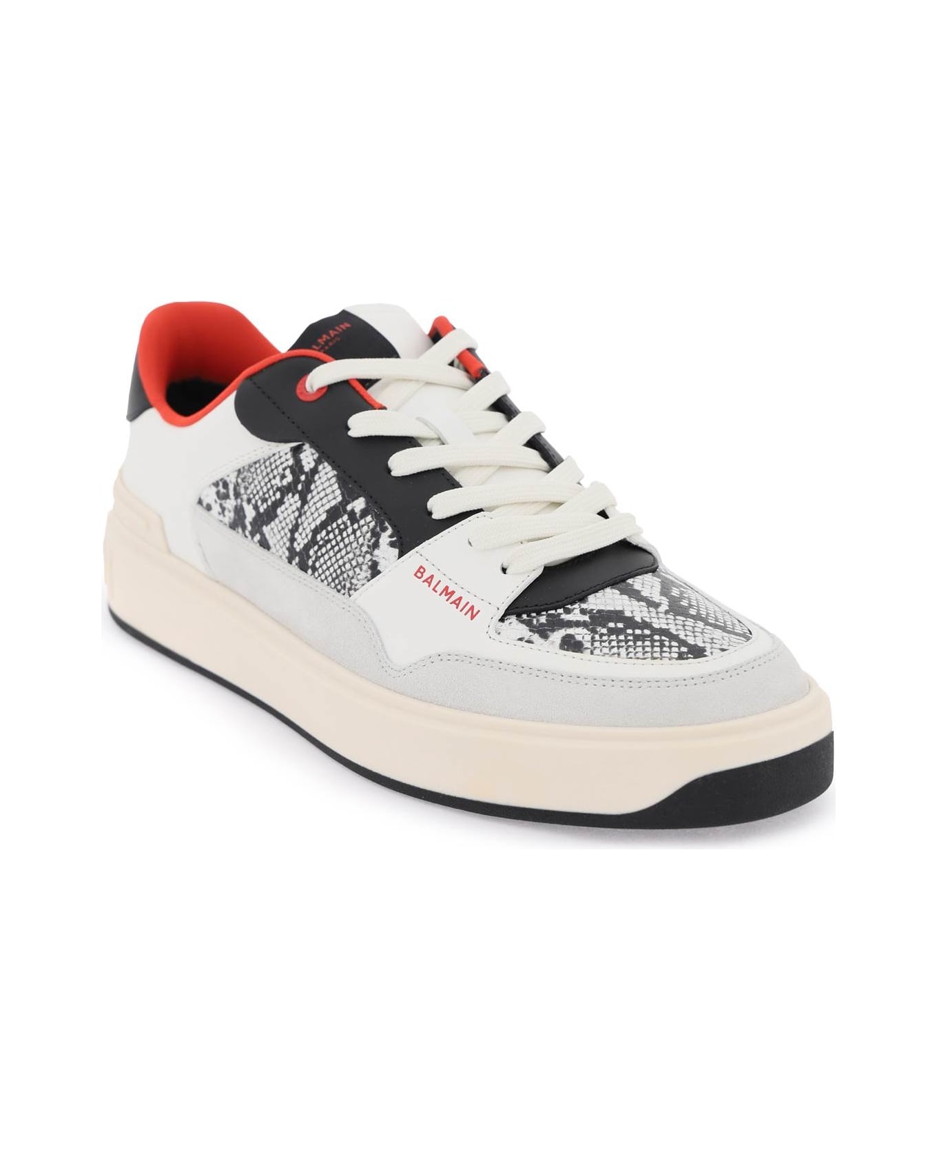 B-court Flip Sneakers In Python-effect Leather - 4