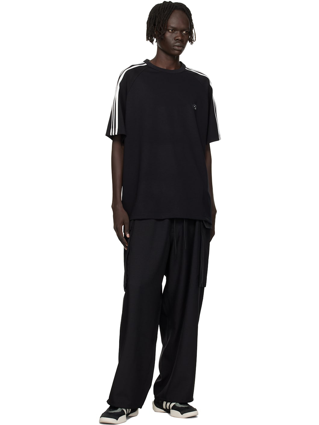 Black Short Sleeve 3-Stripes T-shirt - 4