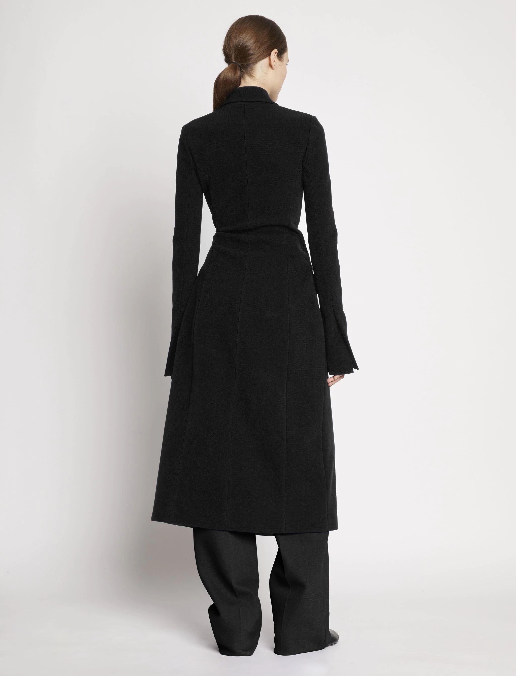 Bi-Stretch Crepe Wrap Coat - 4