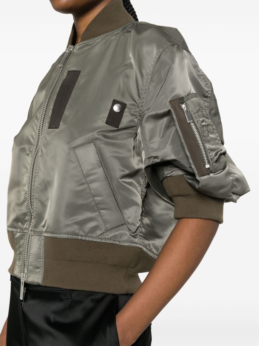 cropped bomber jacket - 5