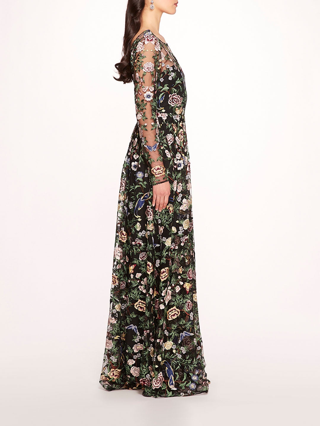 BOTANICAL EMBROIDERED GOWN - 3