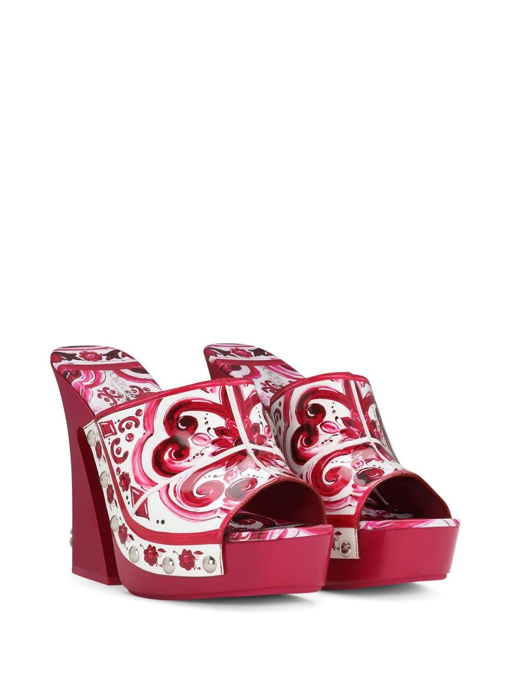 Majolica-print mules - 2