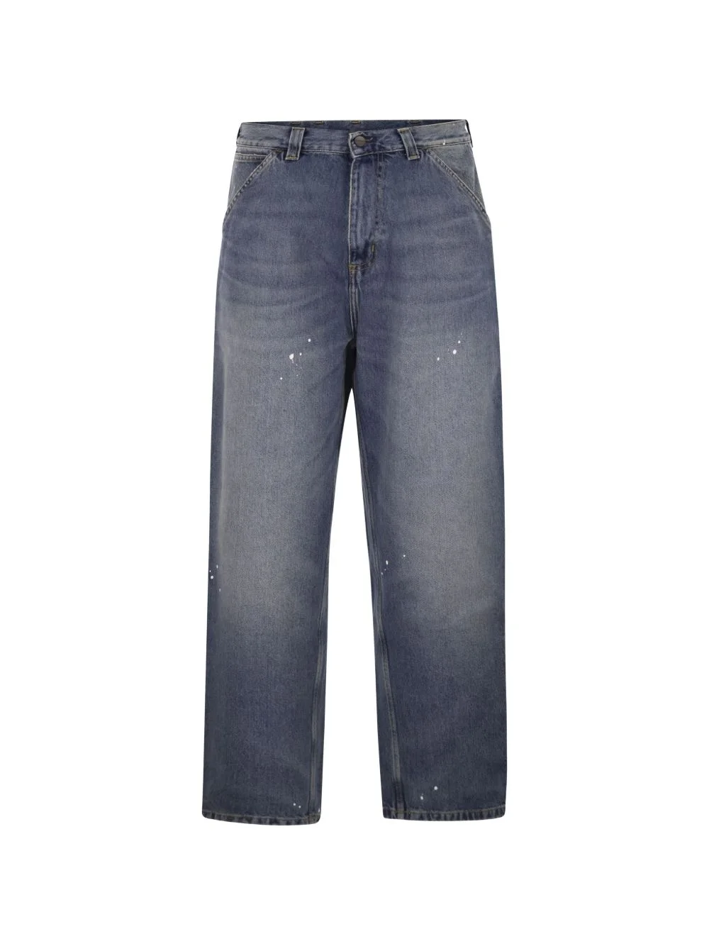 Double Knee paint-splatter jeans - 1