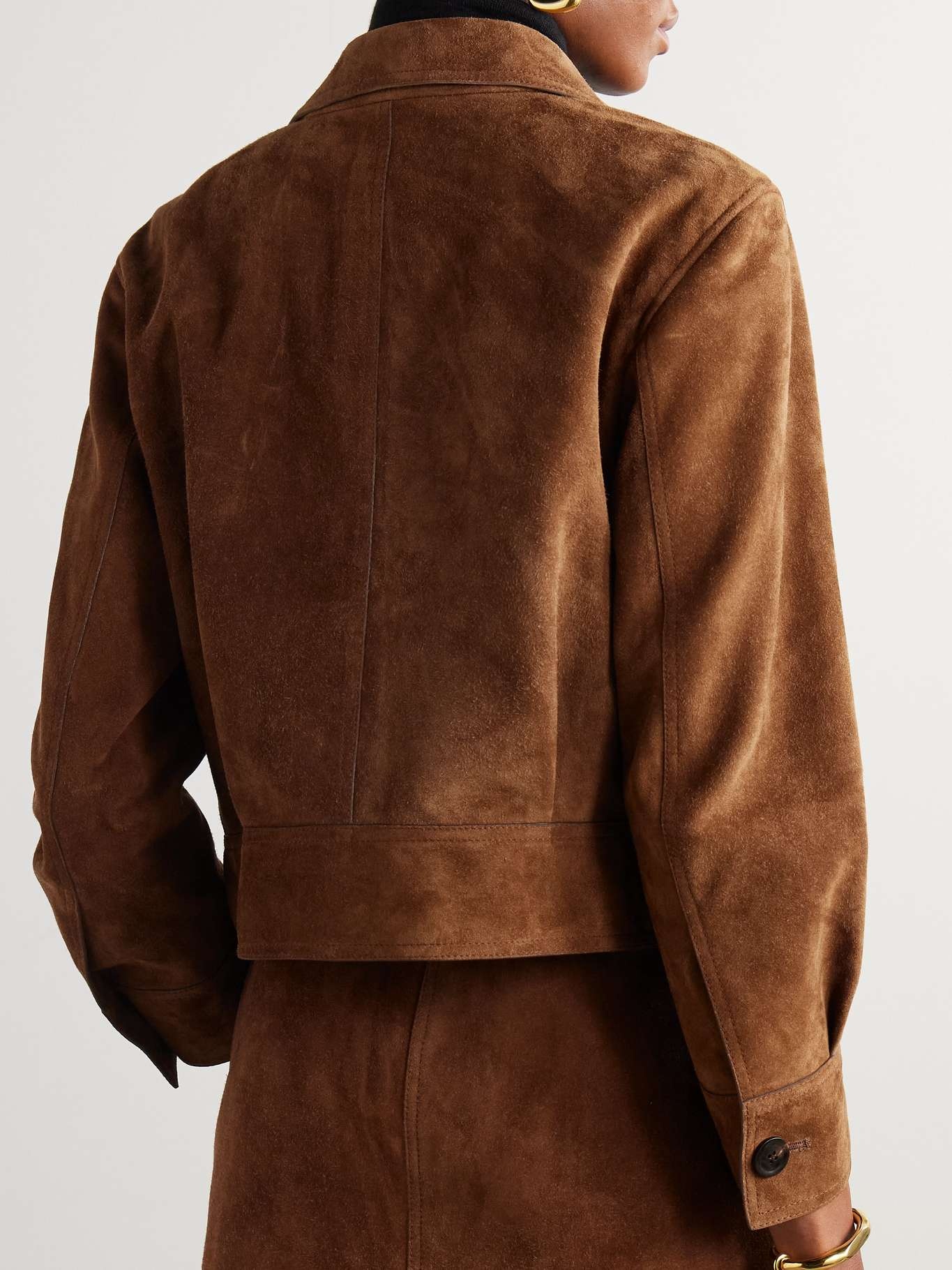 Belted suede jacket - 4