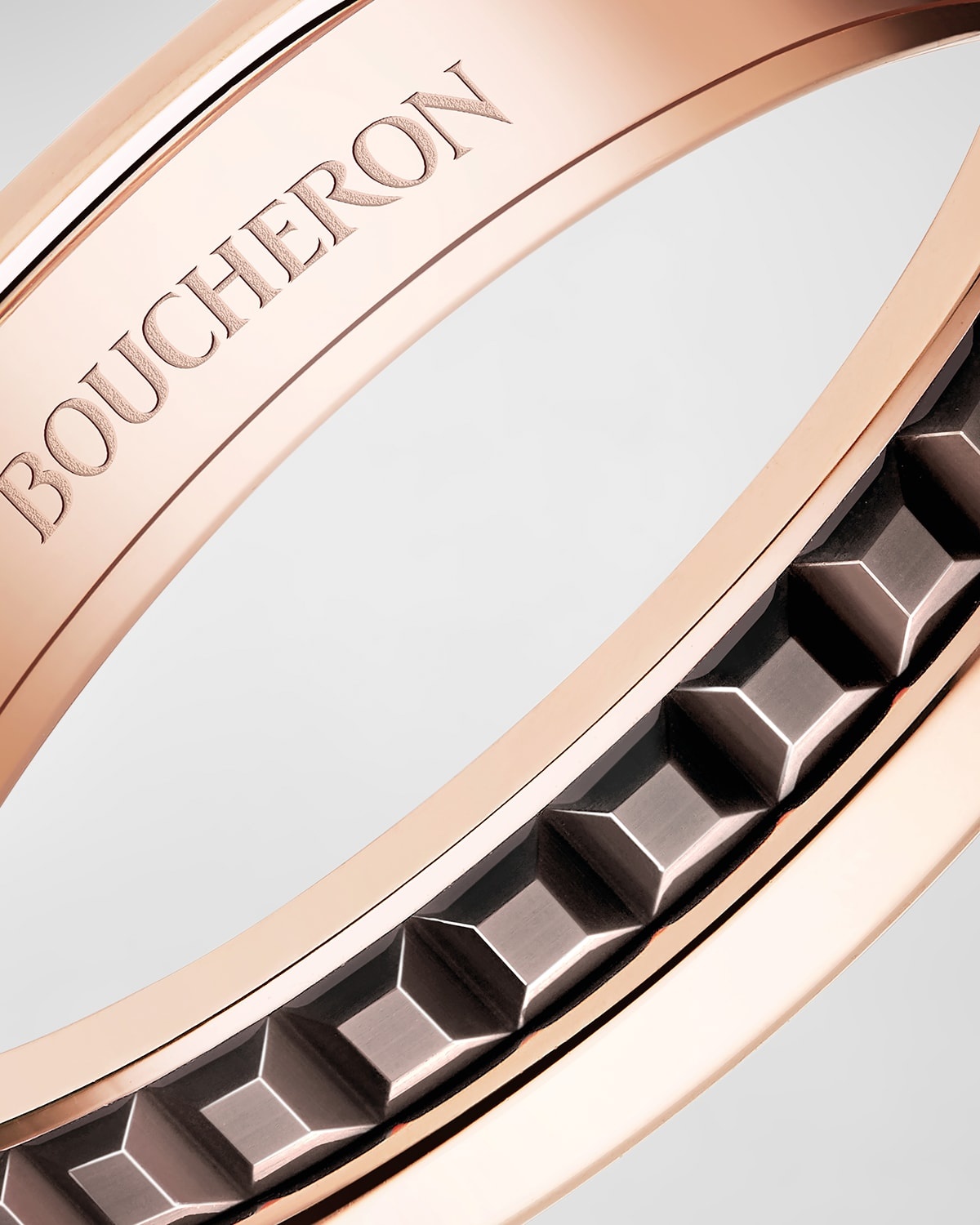 Quatre 18K Rose Gold & Brown PVD Band Ring - 4