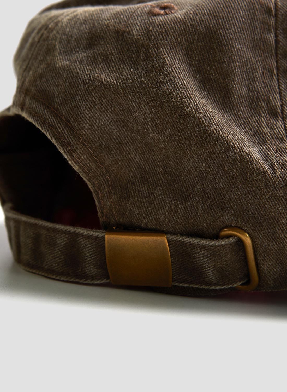 Vintage 6 Panel Cap in Washed Brown - 3