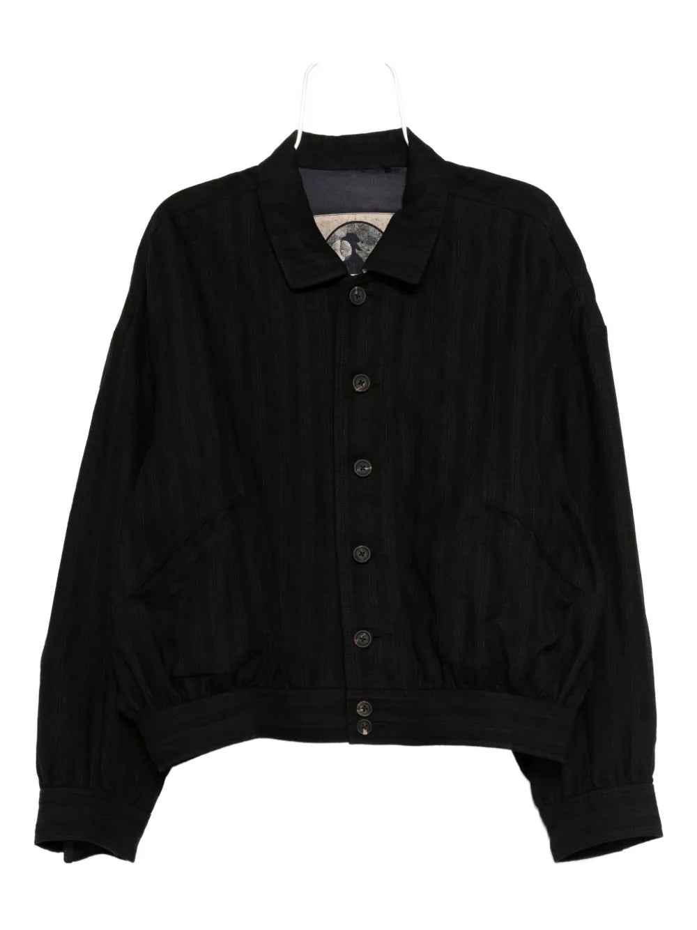 ZIGGY CHEN - Men Spread Collar Cropped Jacket - 5
