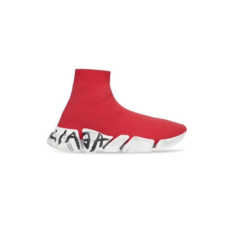 Men's Speed 2.0 Graffiti Recycled Knit Sneaker in Red - 1