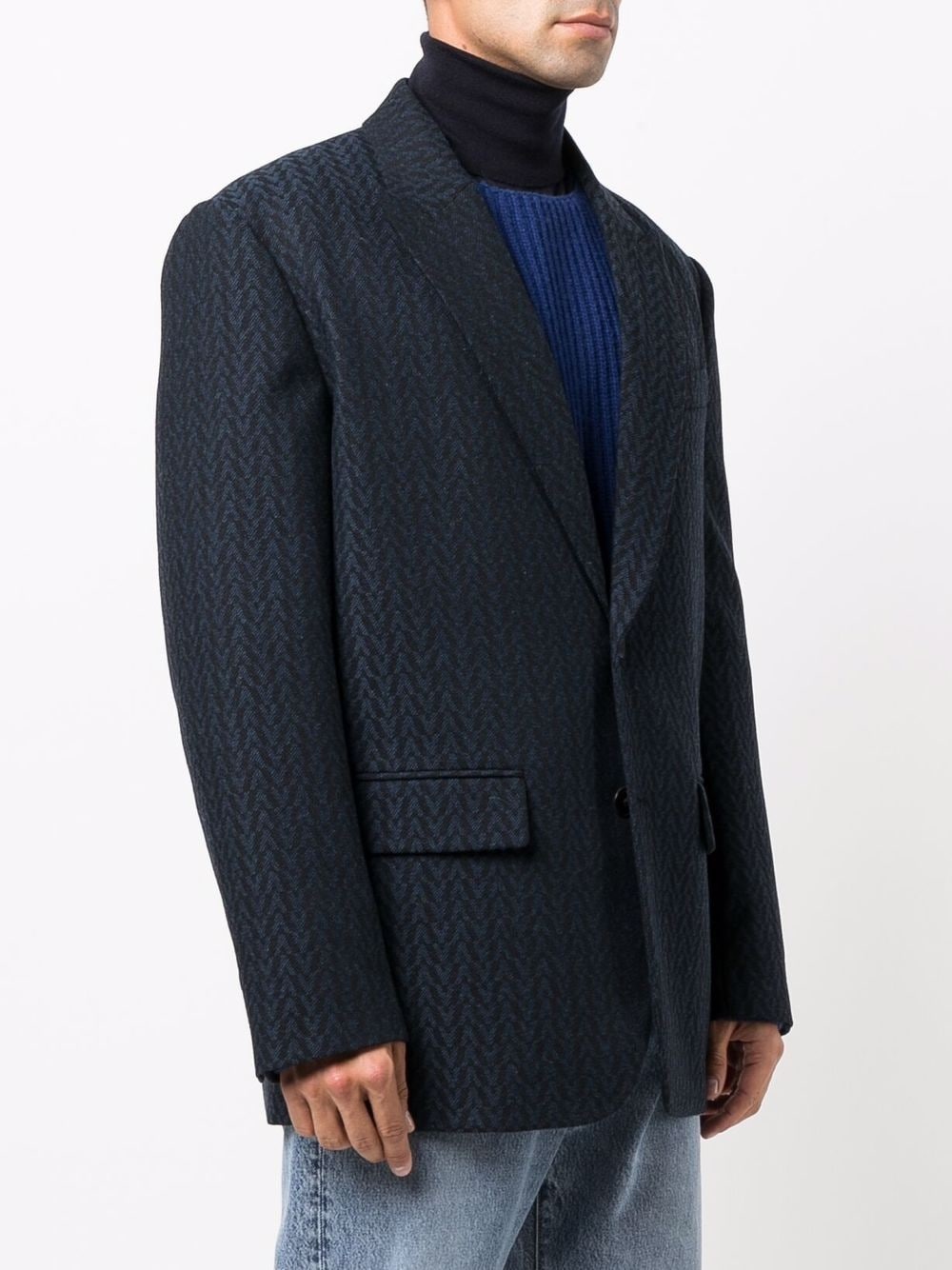 pinstriped suit jacket - 3