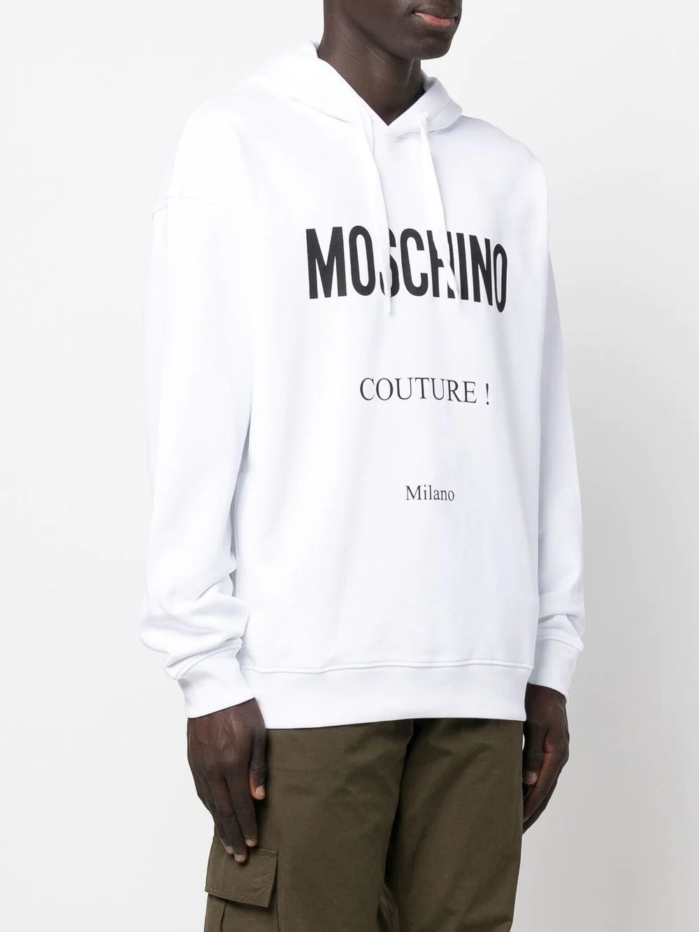logo-print cotton hoodie - 3