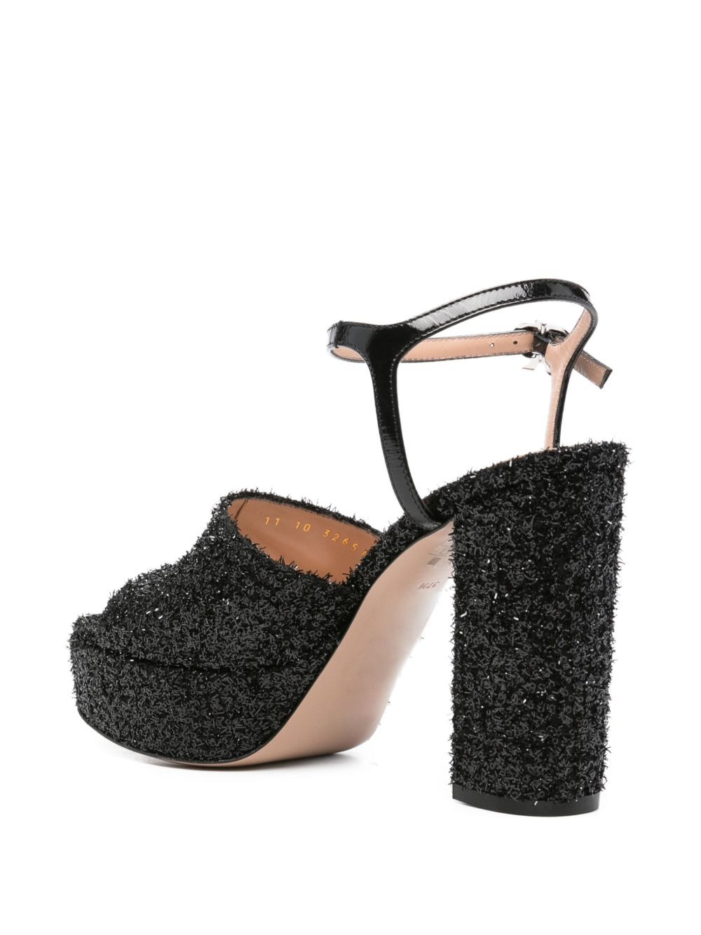 110mm glitter heeled sandals - 3