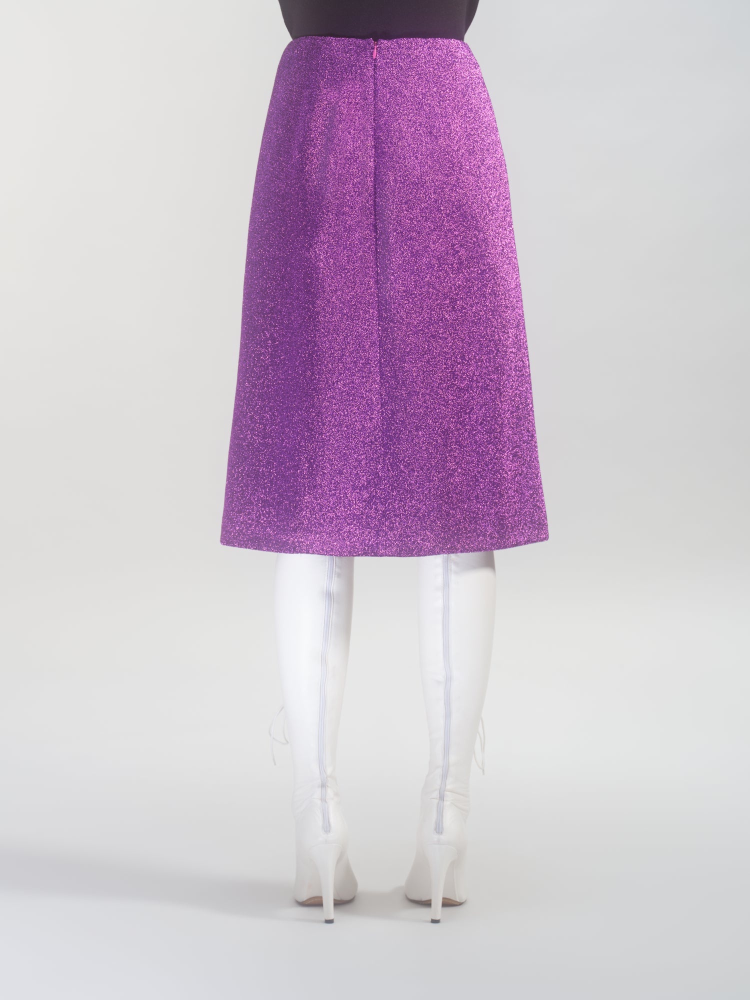 A-LINE GLITTER SKIRT - 4