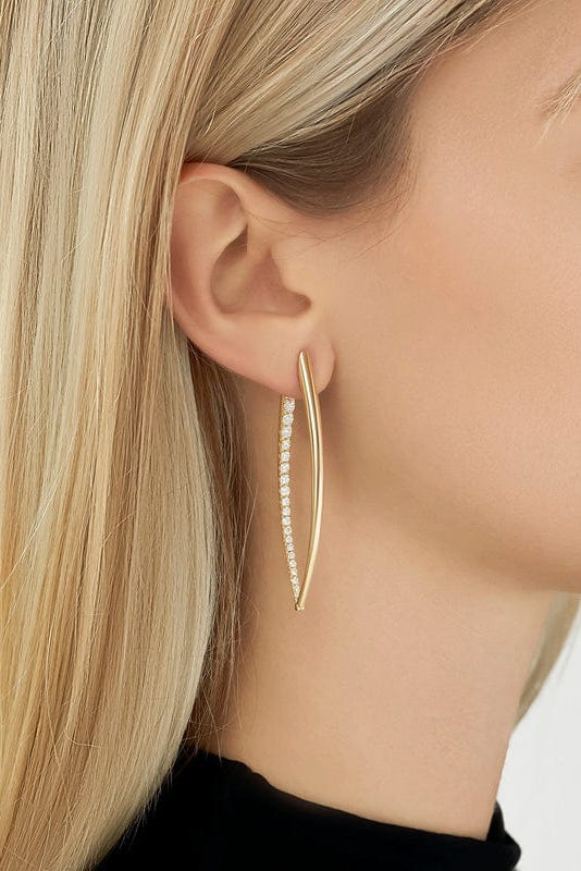 XL Cristina Partial Diamond Earrings - 2