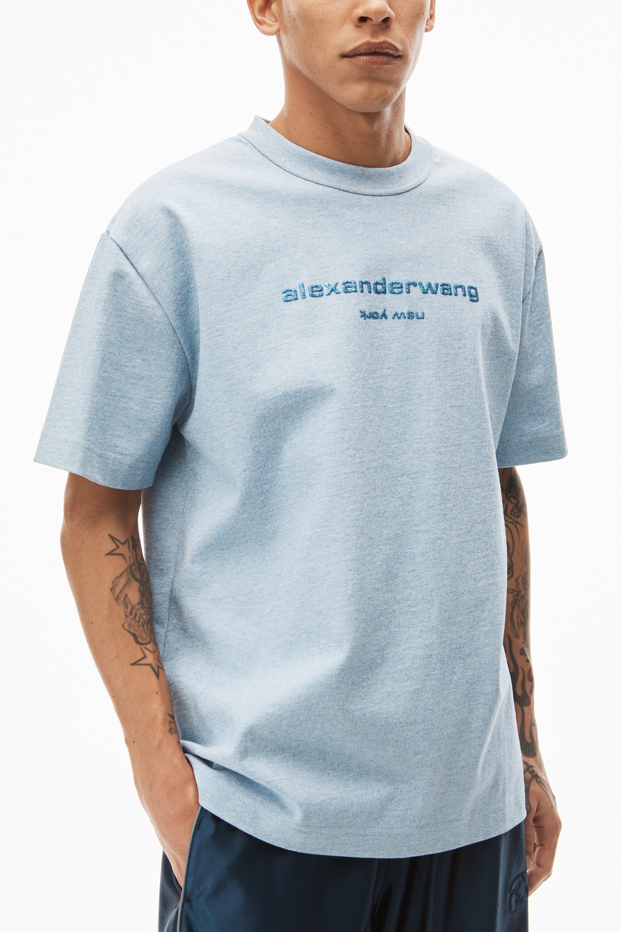 PUFF LOGO SHORT SLEEVE TEE IN COMPACT JERSEY - 3