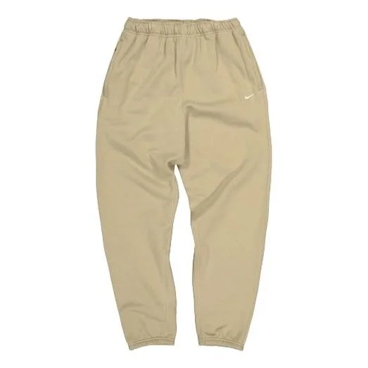 Nike Lab Logo Retro Classic Fleece Lined Bundle Feet Sports Pants Khaki CD6394-247 - 1