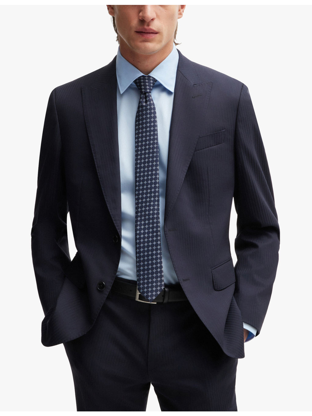 Jacquard-pattern silk-blend tie - 3