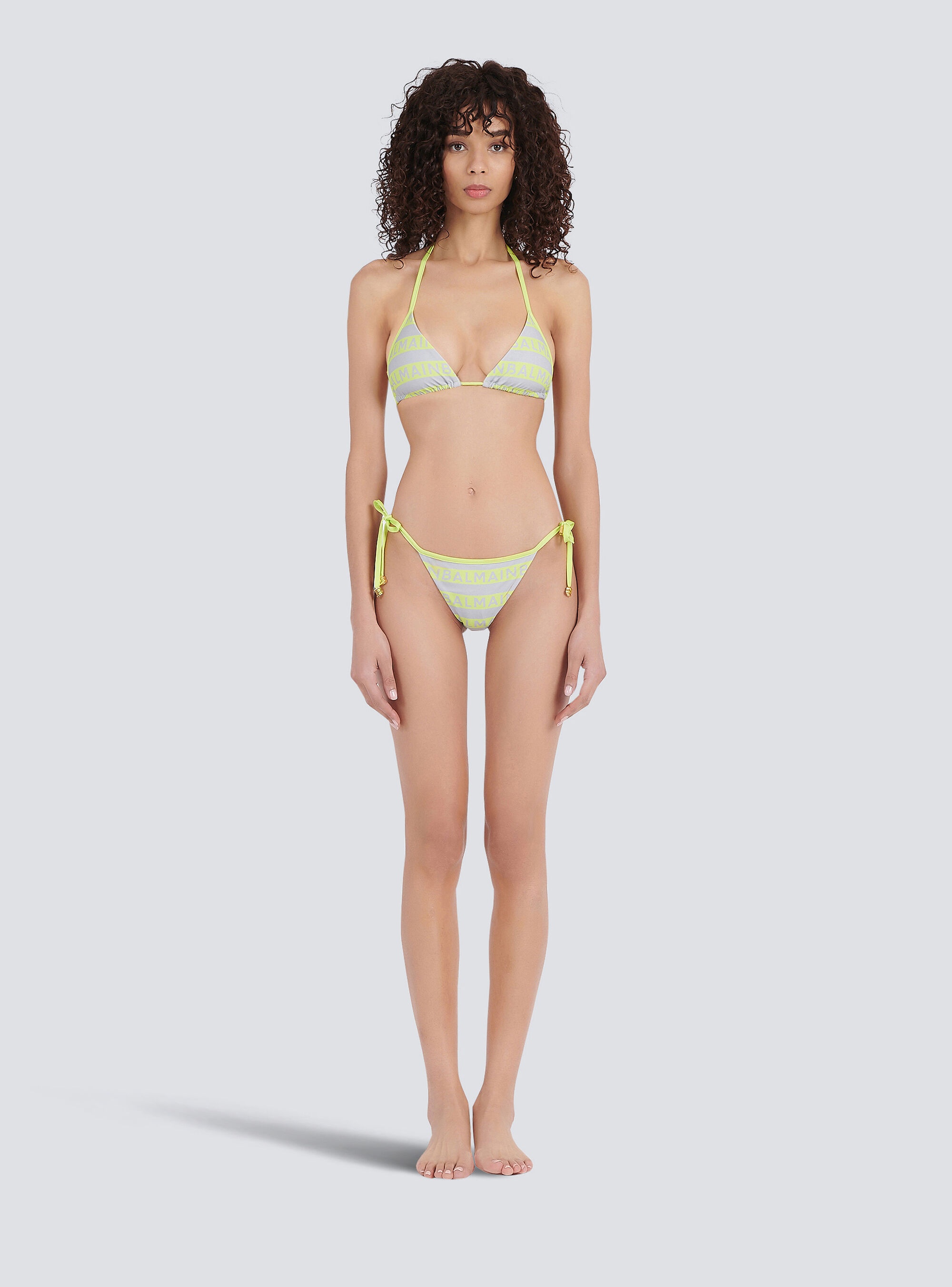 Bikini with Balmain monogram pattern - 3