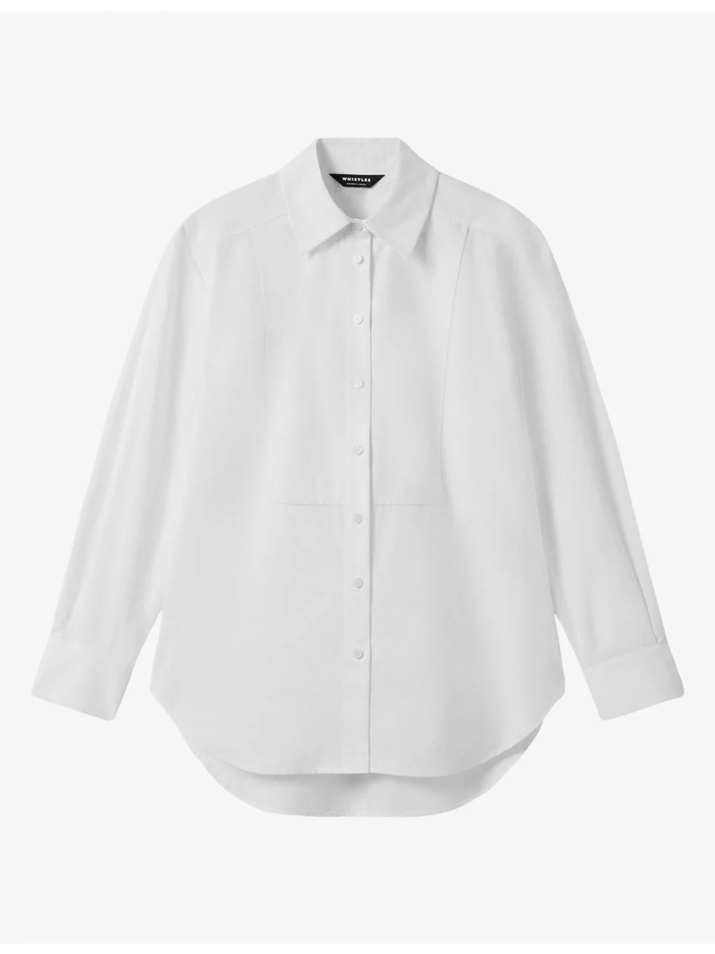 Bib Detail Cotton Poplin Shirt - 1