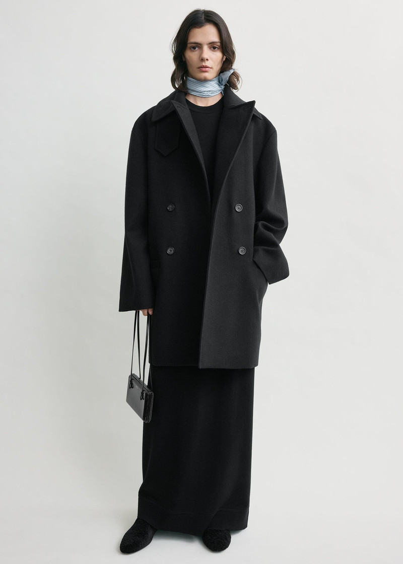 TOTEME Broad peacoat black outlook