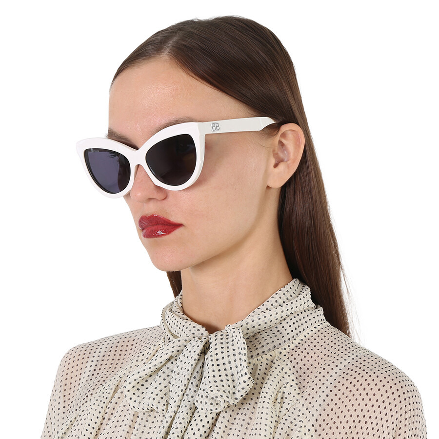 Balenciaga Shiny Blue Cat Eye Ladies Sunglasses BB0217S-004 57 - 2