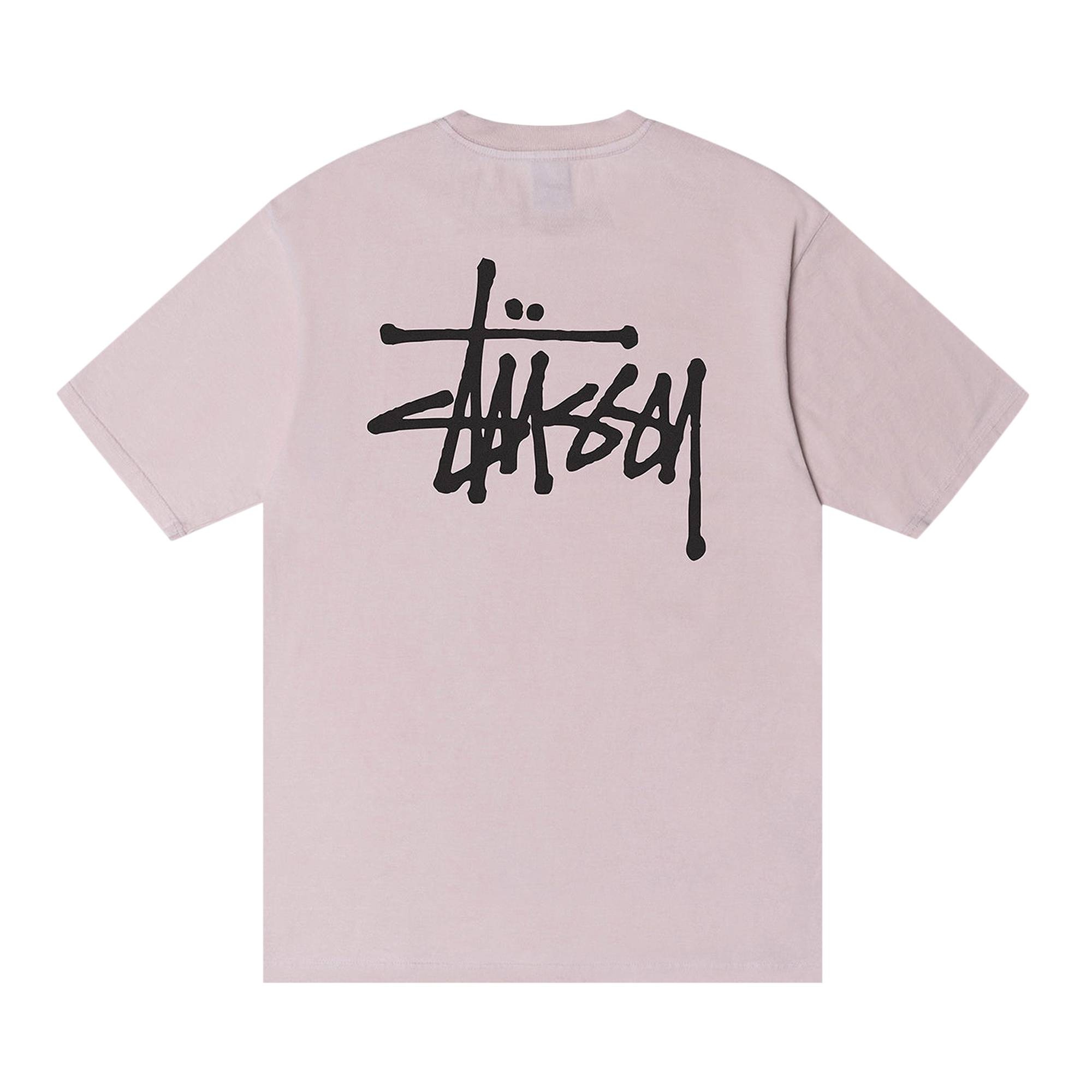 【Stussy】 Basic Stussy Pigment Dyed T-Shirt Blush 2023 Stüssy Stussy Basic Pigment Dyed Tee 'Blush' | goat | REVERSIBLE