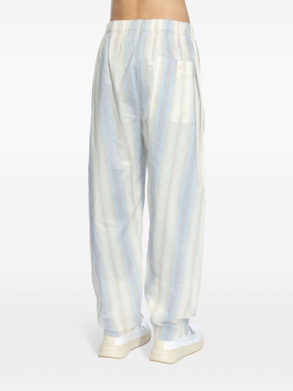 striped straight-leg trousers - 4