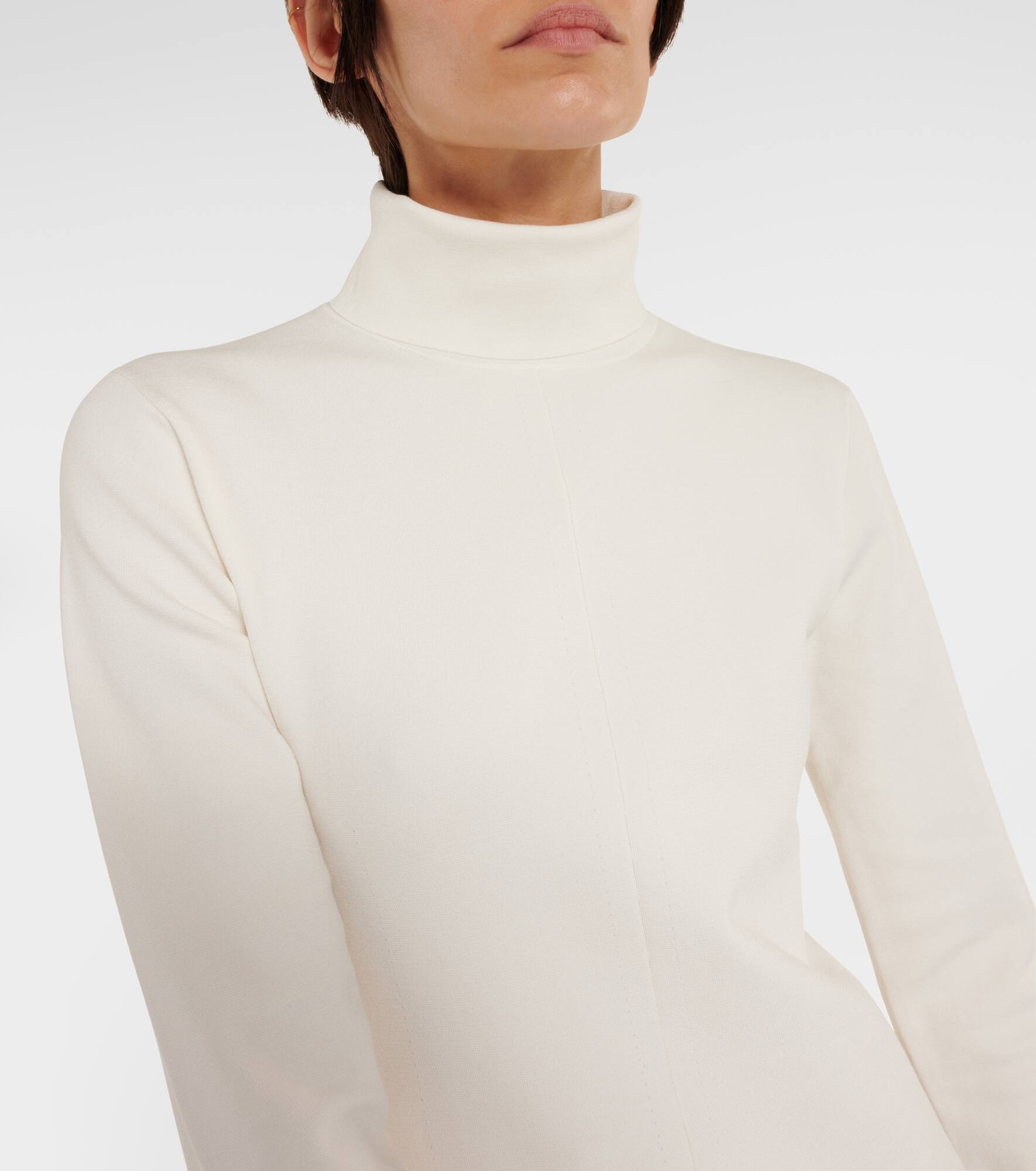Silk-blend midi dress - 4