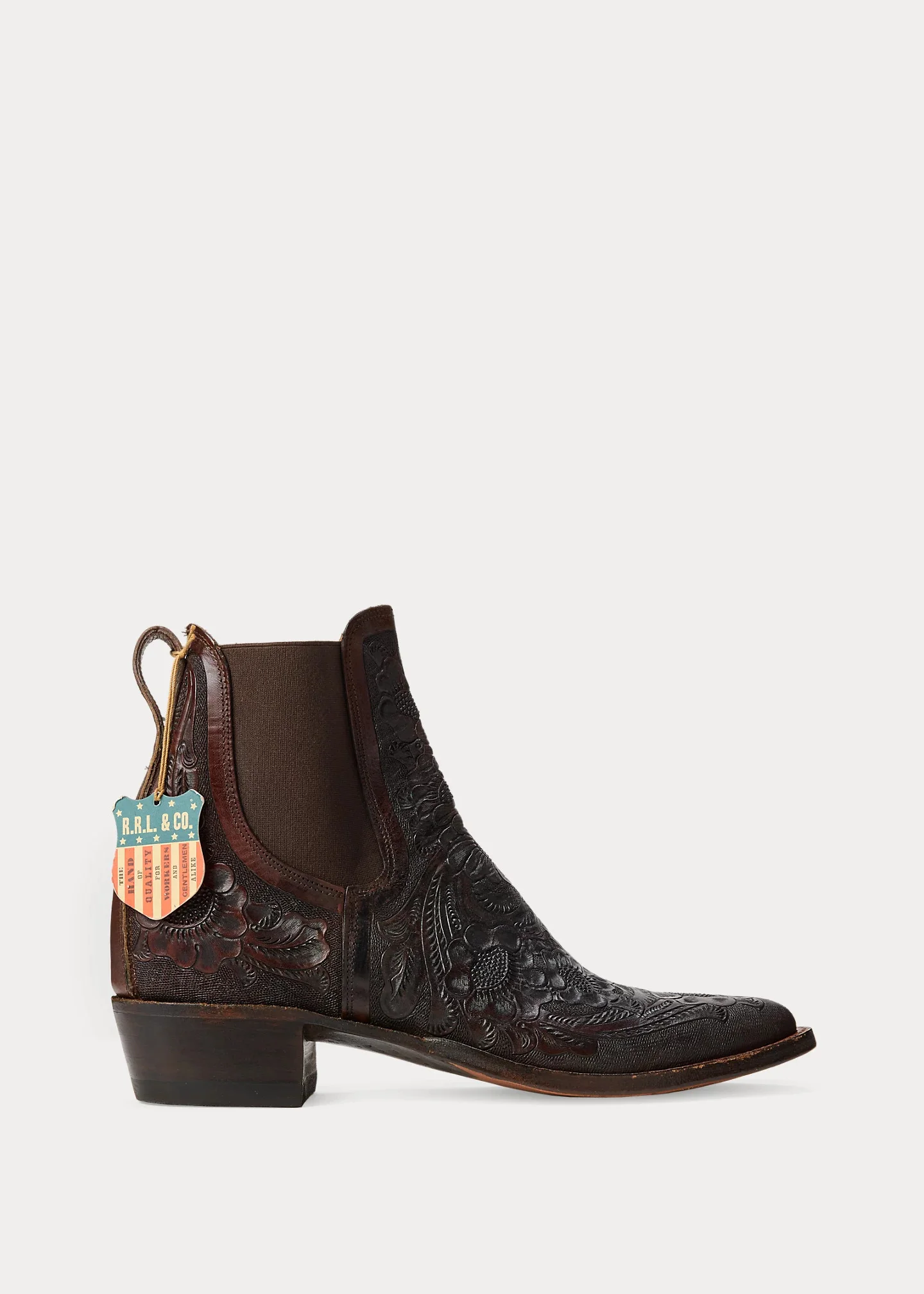 Plainview Hand-Tooled Leather Boot - 1