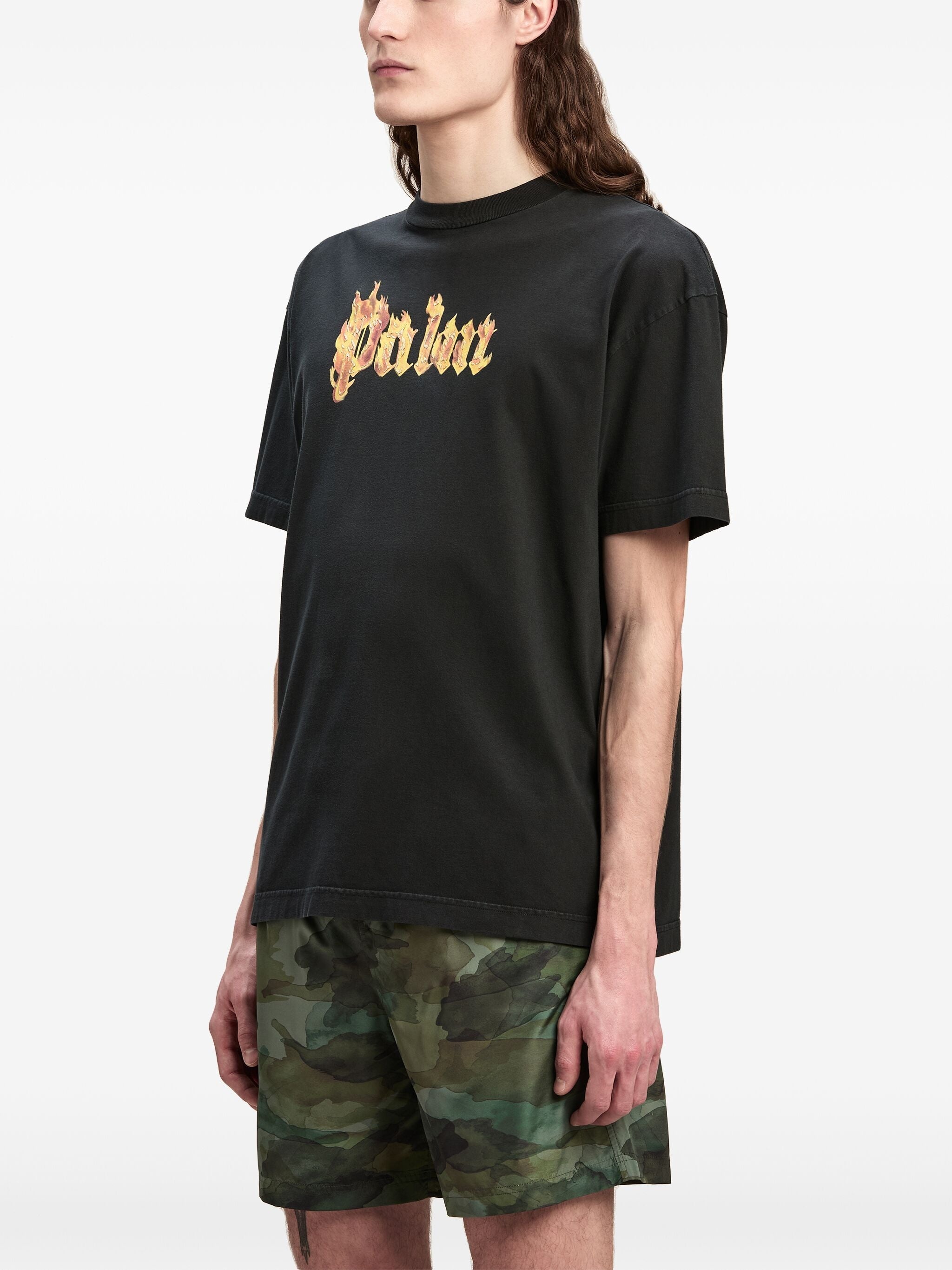 PALM ANGELS Men Burning Logo Tee - 2