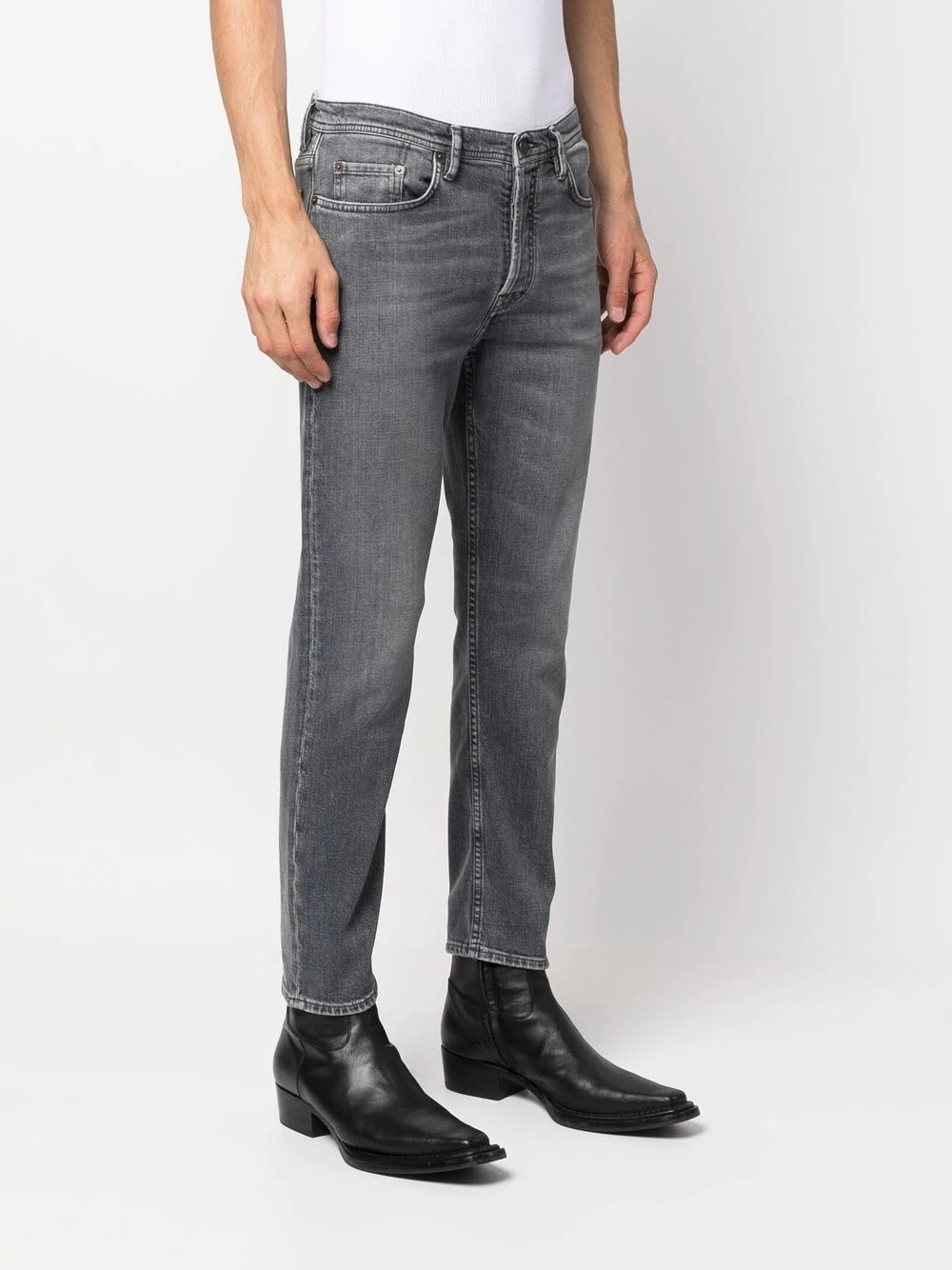 faded slim-fit jeans - 3