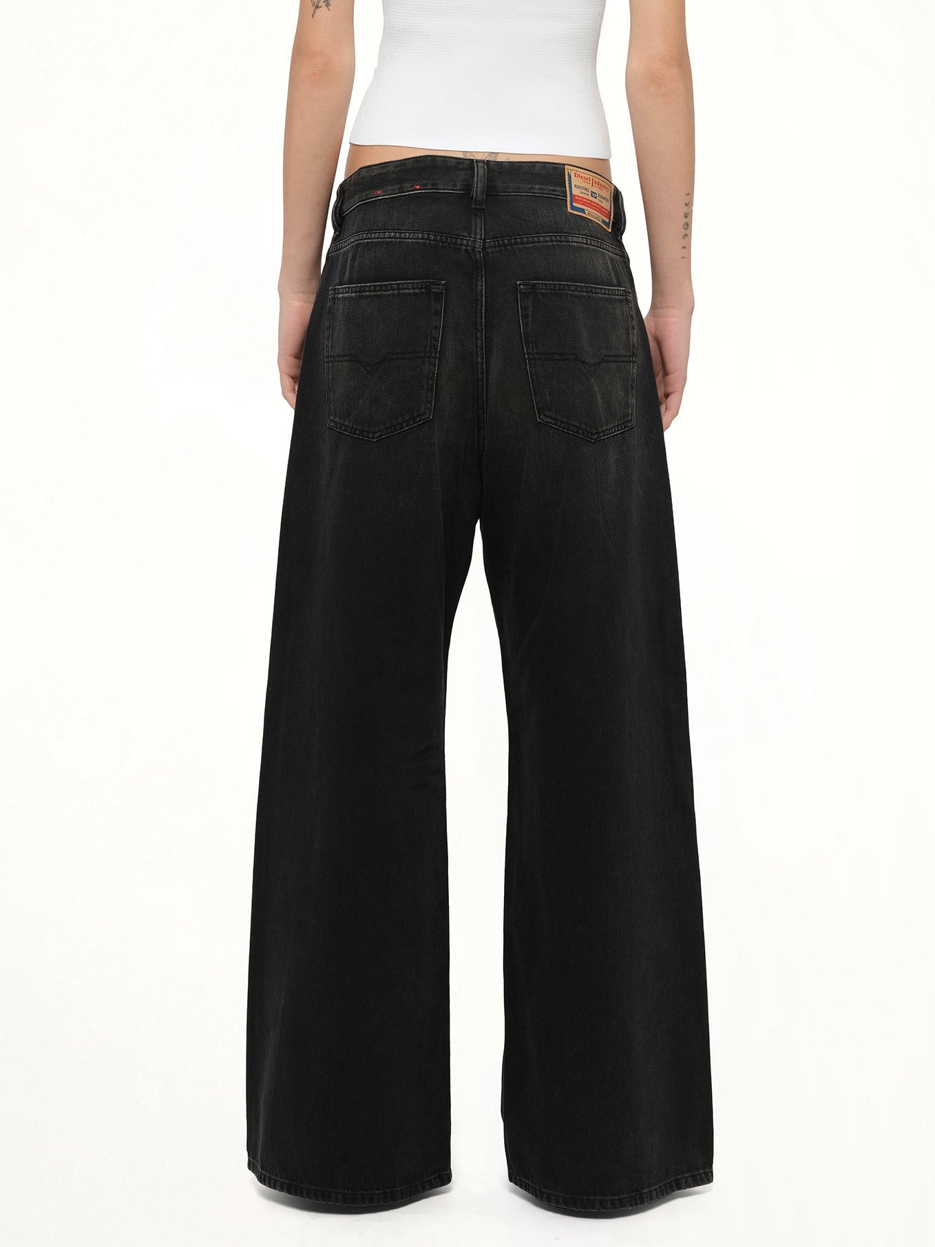 1996 D-SIRE Wide Jeans in Black/Dark Grey - 5