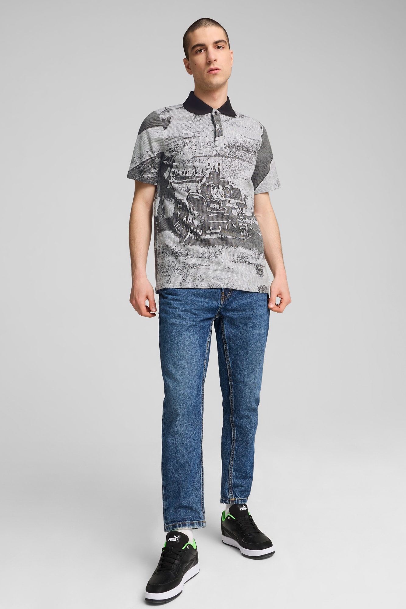 Mercedes-AMG Petronas F1® Men's Jacquard Polo - 5