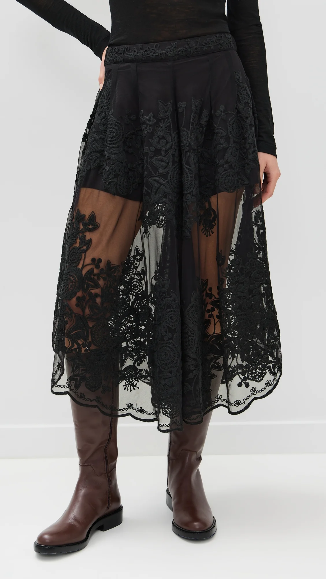 Arielle Lace Flared Pants - 1