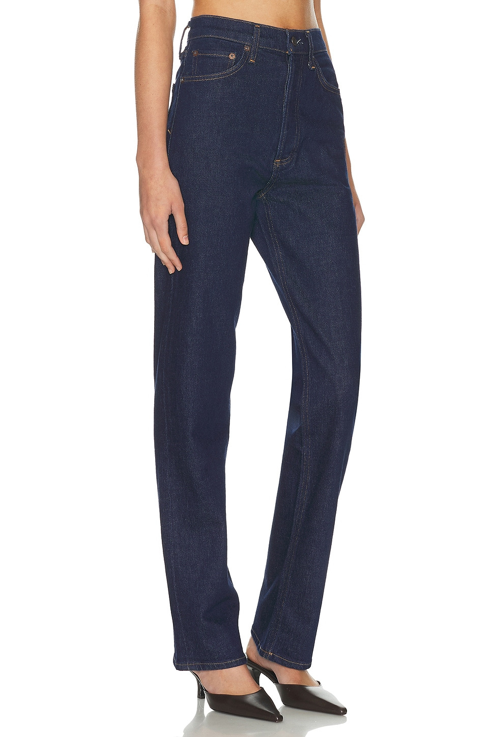 90s Pinch Waist Long Jeans - 2