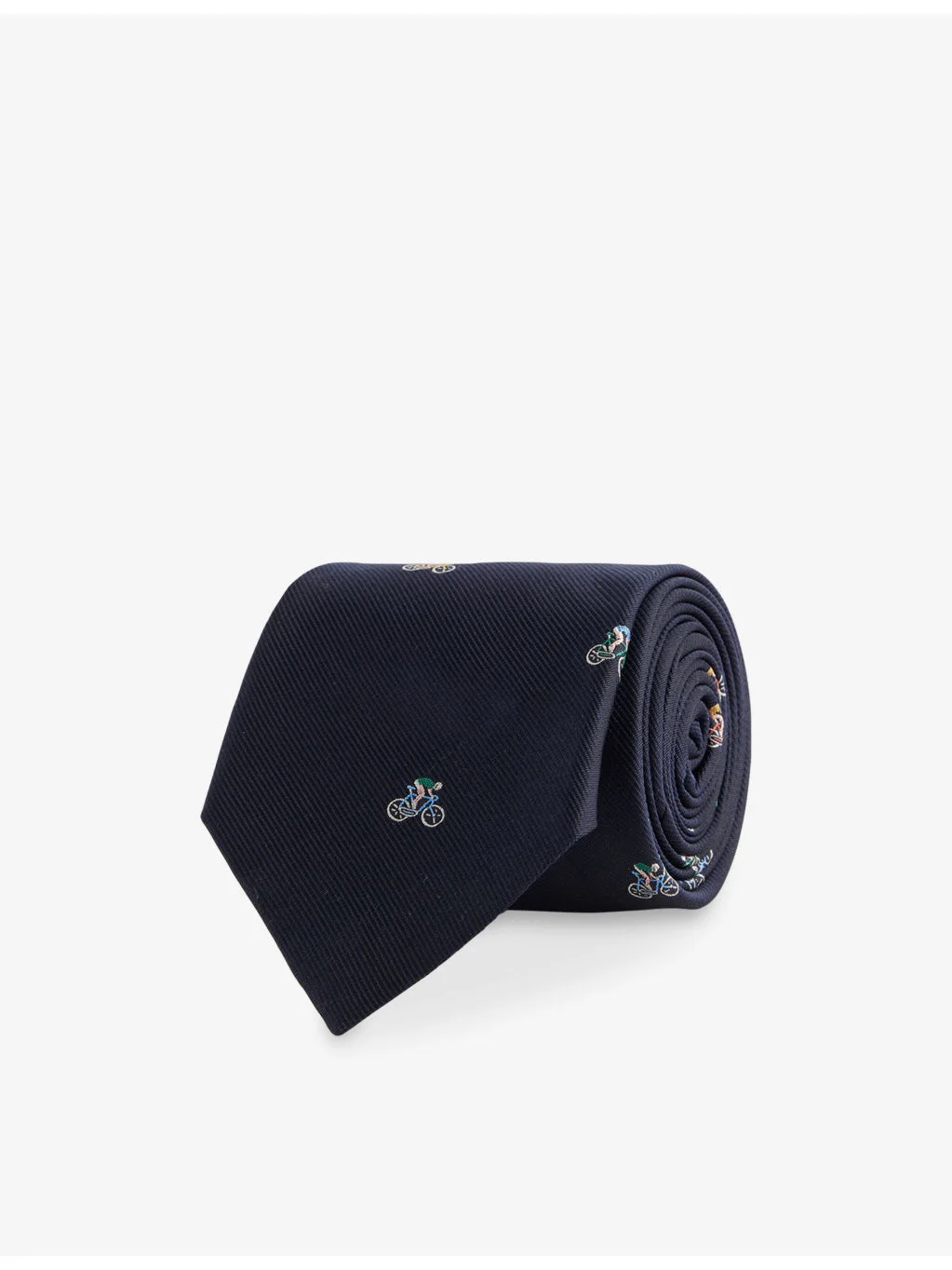 Bicycle-Pattern Silk Tie - 1