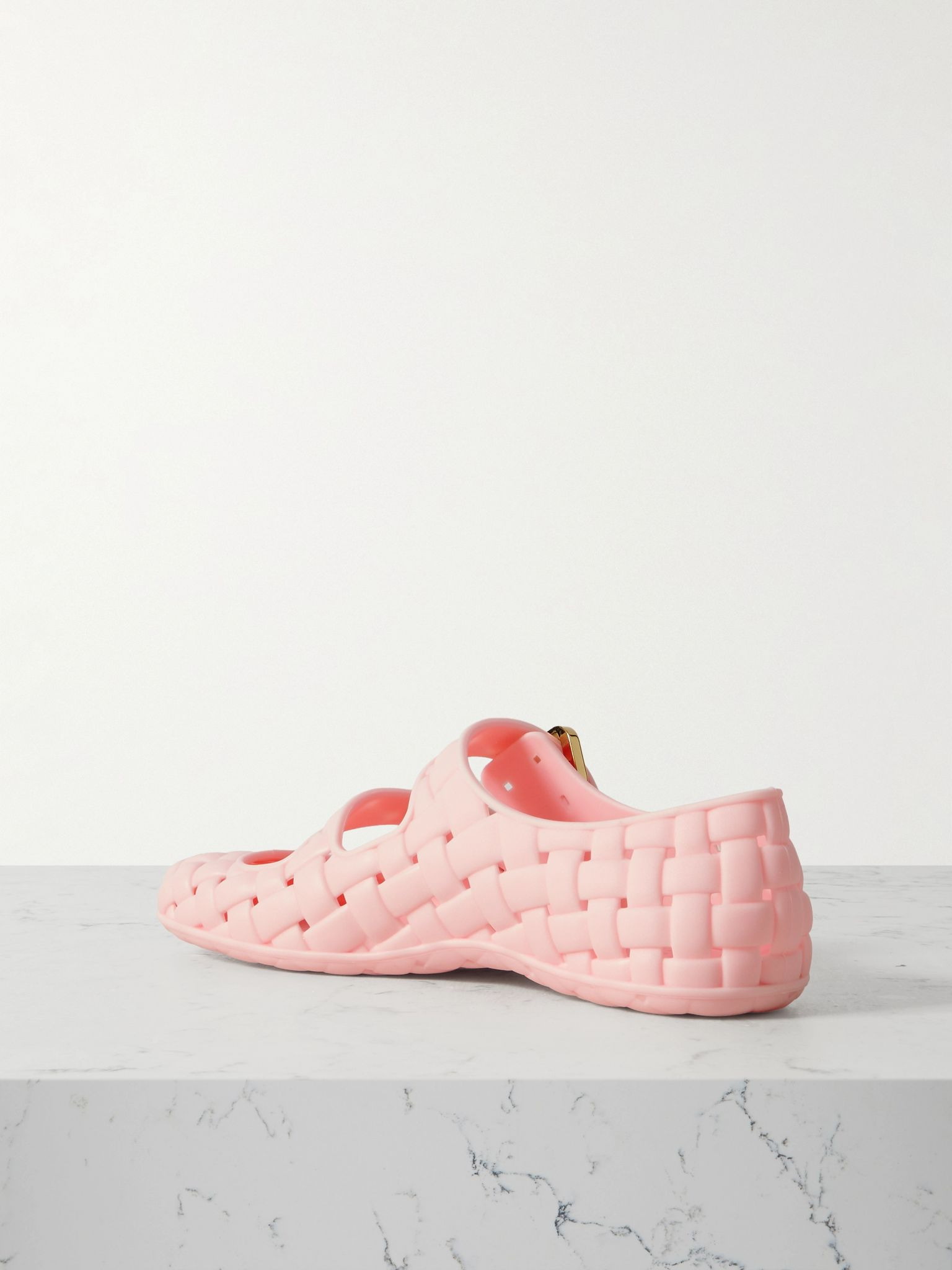 Amy intrecciato rubber Mary Jane flats Bright pink - 3
