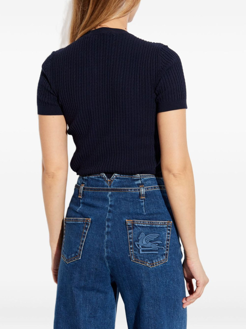 ribbed short-sleeved sweater 4