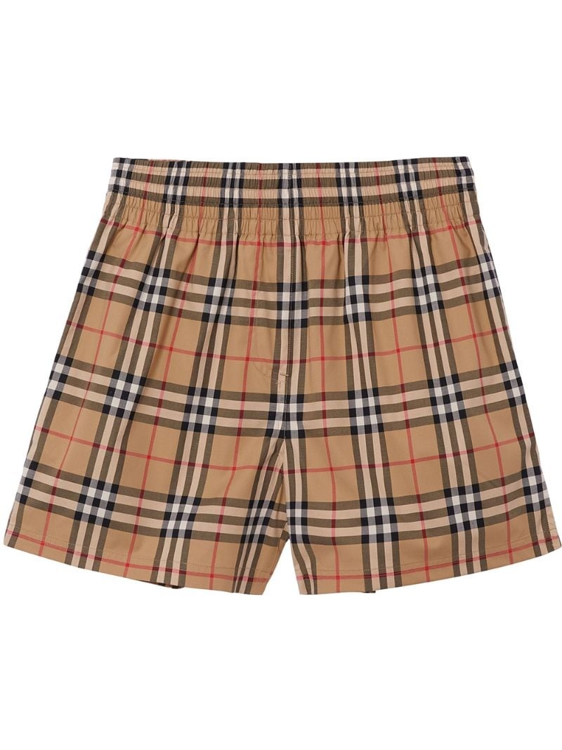 Vintage Check side-stripe shorts - 1