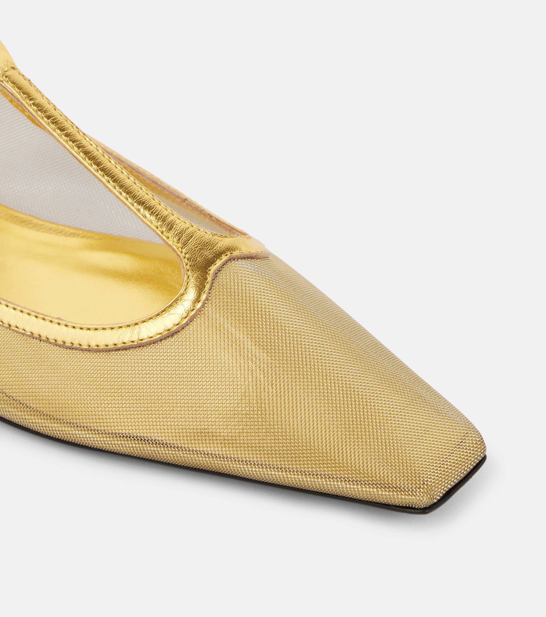 Juno mesh Mary Jane flats - 5