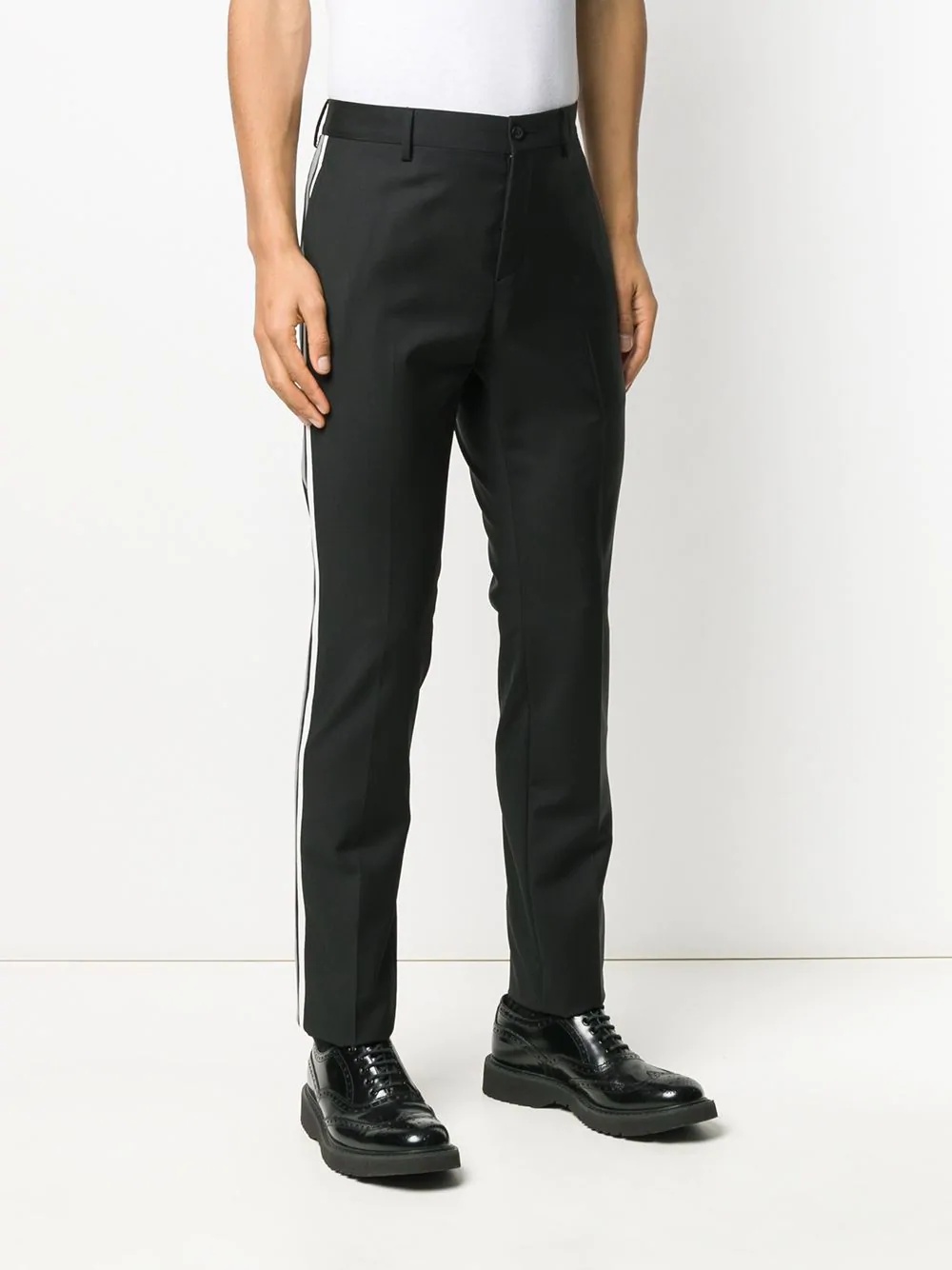 stripe detail tailored trousers - 3